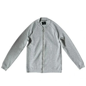 Bershka Full-Zip Sweater Grey‎ Women's Size Medium